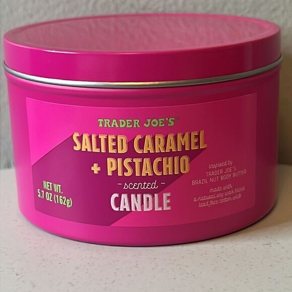 $20🌟 Trader Joe’s Salted Caramel + Pistachio Scented Candle - Picture 1 of 4